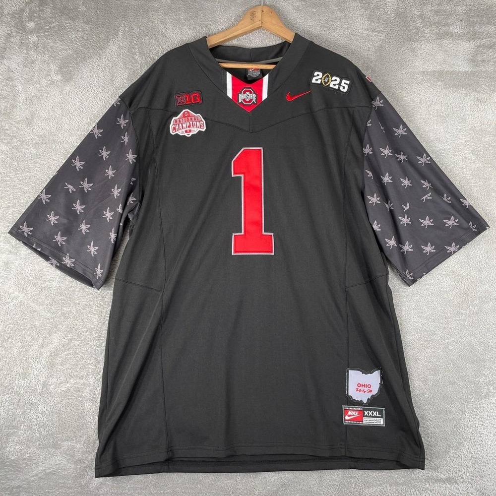 Ohio State Buckeyes Stranger Things Jersey Mens 3XL Black Nike Football